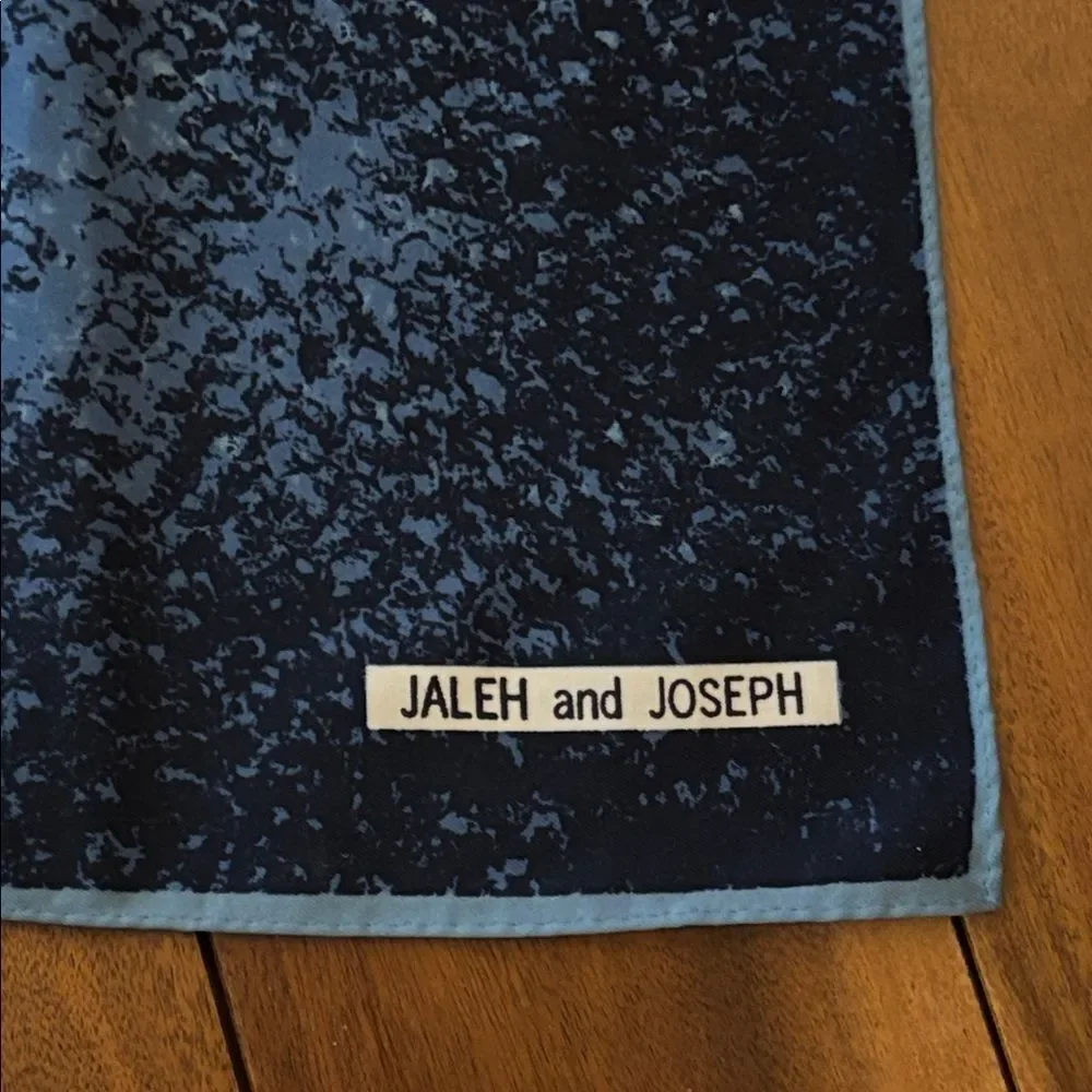 Jaleh and Joseph Blue Gradient Silk Scarf
